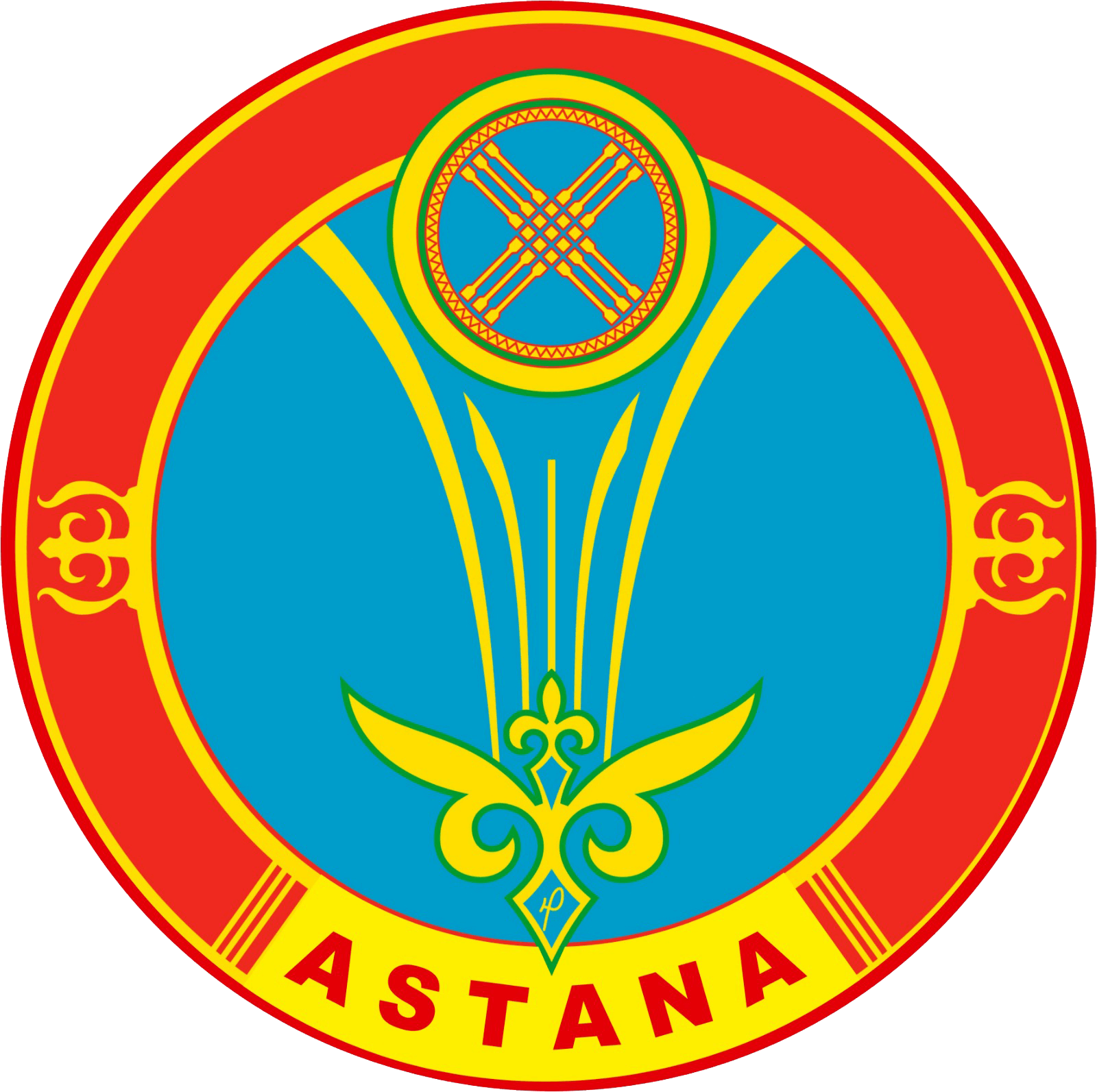 Astana Capital City Flag of Kazakhstan, Isolated Realistic 3D Animation, Seamles